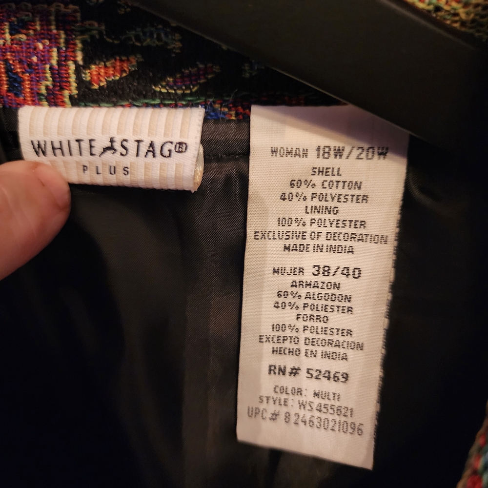 White Stag Vibrant Red and Orange Blazer - Picture 7 of 7